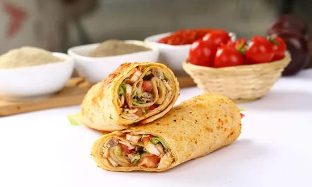 Makanan Kulit Tortilla Yang Berisi Daging