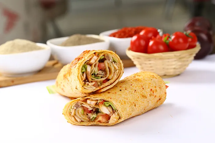 Makanan Kulit Tortilla Yang Berisi Daging